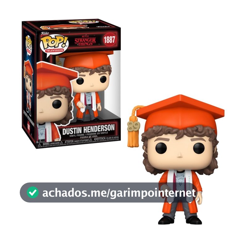 Candide, Boneco, Funko POP! Dustin na Formatura, Stranger Things T5