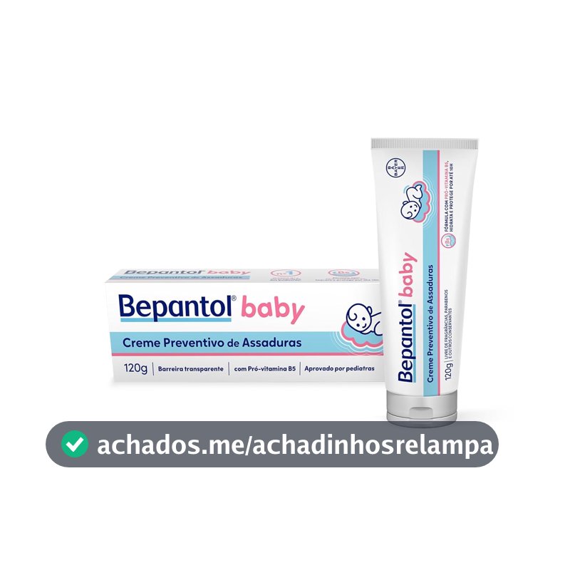 Creme Bepantol Baby para assadura, Hipoalergênica, 120g