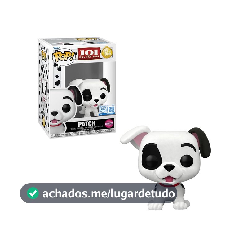 Candide, Boneco, Funko POP! Patch (Flocked), Exclusivo Disney 101 Dálmatas - 7 cm