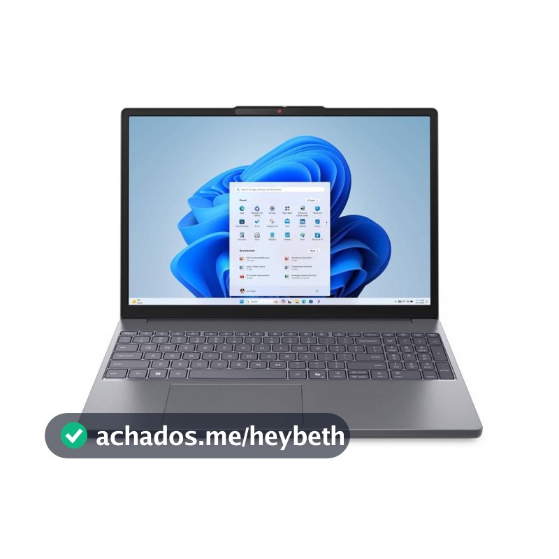 Notebook Lenovo IdeaPad Slim 3 15.3" Luna Grey - Intel Core 3 100U, 8GB RAM, 256GB SSD, Windows 11