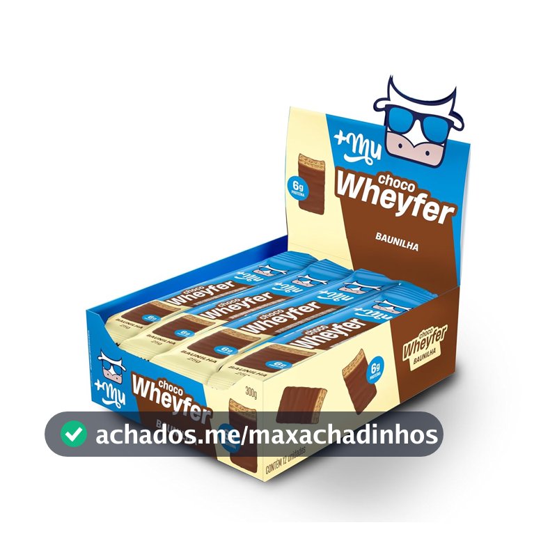 +Mu Chocowheyfer Proteico Sabor Baunilha - Display com 12 unidades - 300g