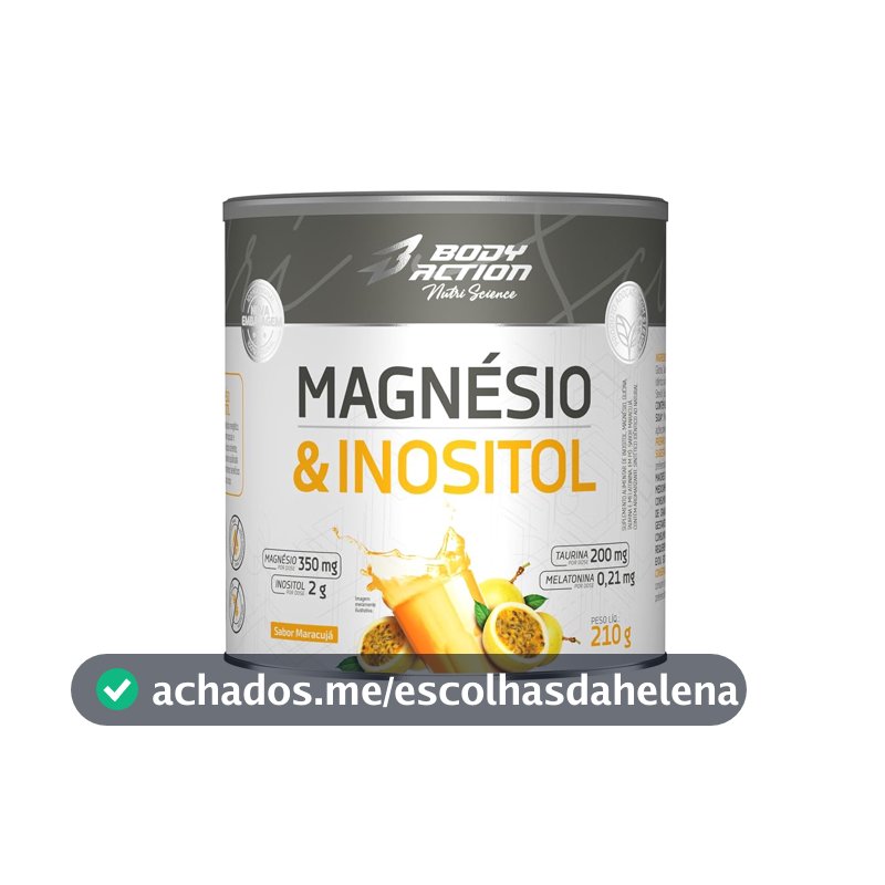 Magnésio e Inositol 210g Sabor Maracujá Bodyaction
