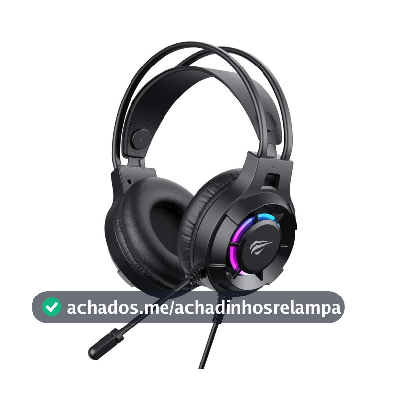 Havit H2049d Fone de Ouvido Gamer com Microfone, Preto