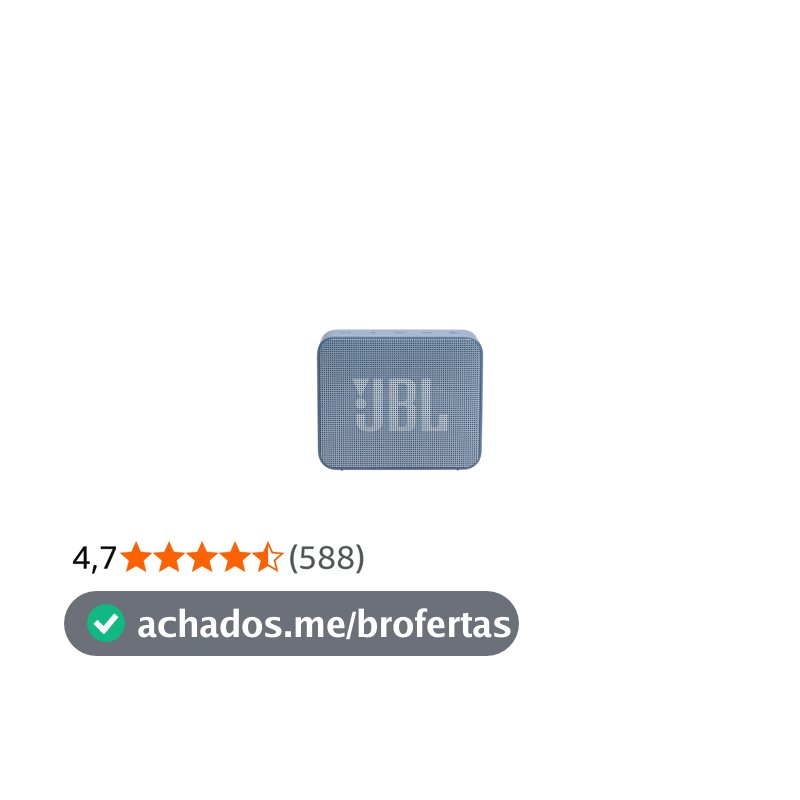 JBL, Caixa de Som, Go Essential 2, Bluetooth, Portátil, À Prova D'água e Poeira, Bateria de até 5h, Auracast, Som JBL Original Pro Sound, 3.1 W RMS - Azul