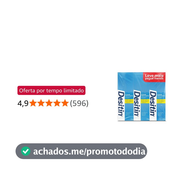 Creme Preventivo de Assaduras Desitin Creamy, Kit com 3 Unidades 113g