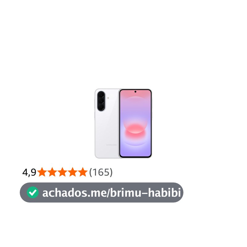 Celular Samsung Galaxy A37 5G 128GB, 6GB RAM, Câmera 50MP (Branco)