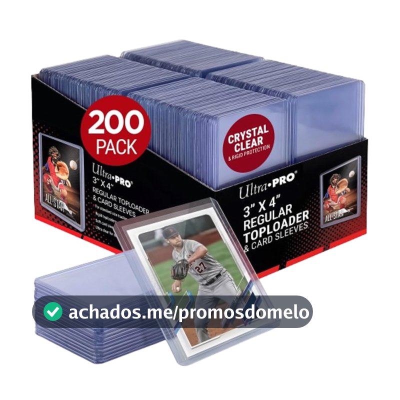 Ultra Pro Pacote de 7,6 cm x 10 cm Toploaders regulares transparentes e
