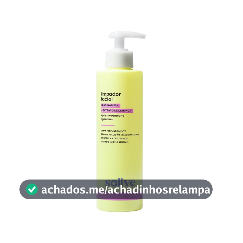 Sallve Limpador Facial 300Ml - Niacinamida Extrato De Moringa