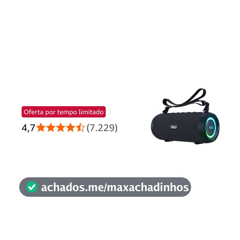 MIFA A90 Caixas de Som Portáteis Bluetooth, Alto-falante Bluetooth portátil IPX7 à prova d'água, 60W Bass, Emparelhamento estéreo sem fio, Mic embutido, Suporte Micro SD, USB, AUX-in, USB-C Charing