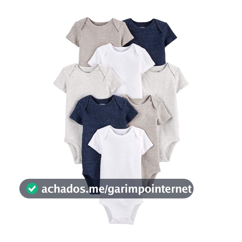 Body Pacote com 8 bodies de manga curta Simple Joys by Carter'sUnisex Bebê