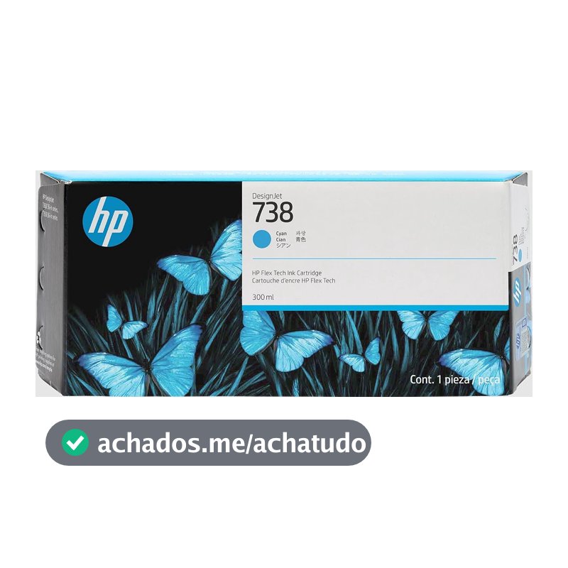 HP 738 Cartucho de tinta ciano 300-ml