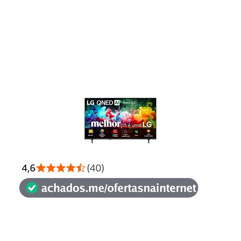 Smart TV LG QNED Mini LED AI 4K QNED70 50 polegadas 2026
