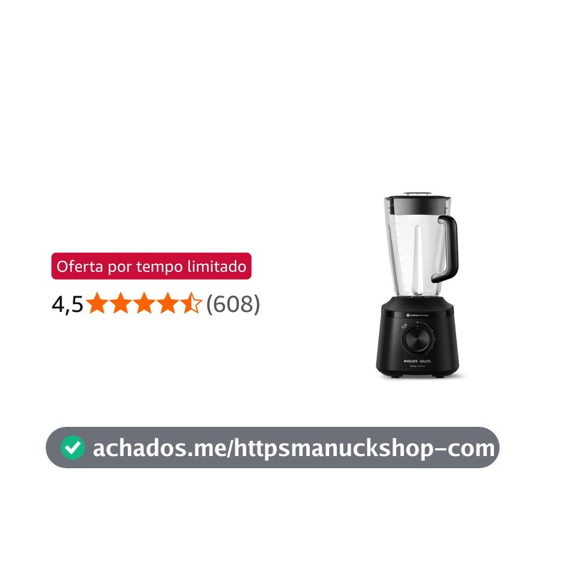 Philips Walita Liquidificador Série 3000 Turbo 1000W, Preto, 110V