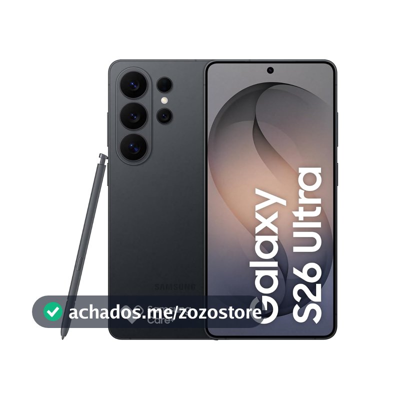 Celular Samsung Galaxy S26 Ultra 5G, 256GB, 12GB RAM, Câmera Quádrupla, Tela Grande de 6.9" - Preto