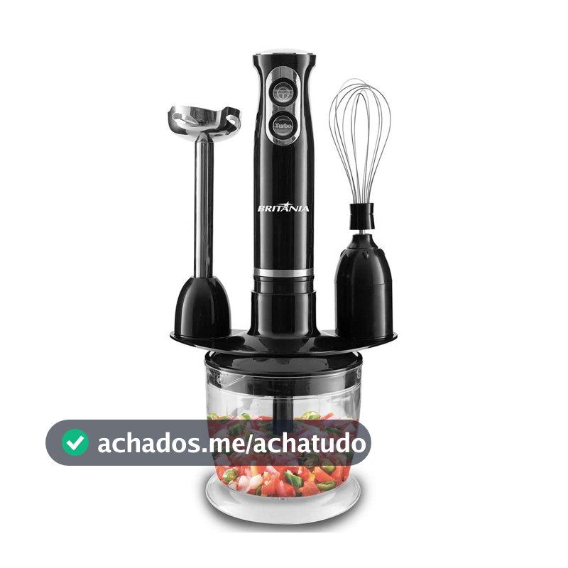 Mixer 3 em 1, 500W, 2 velocidades, Bmx400, Preto, 220v, Britânia
