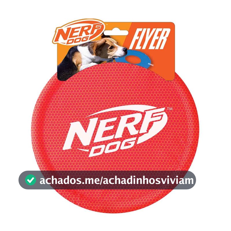Disco de brinquedo para cães Nerf Dog, resistente à água, para cães de tamanho médio/grande, vermelho