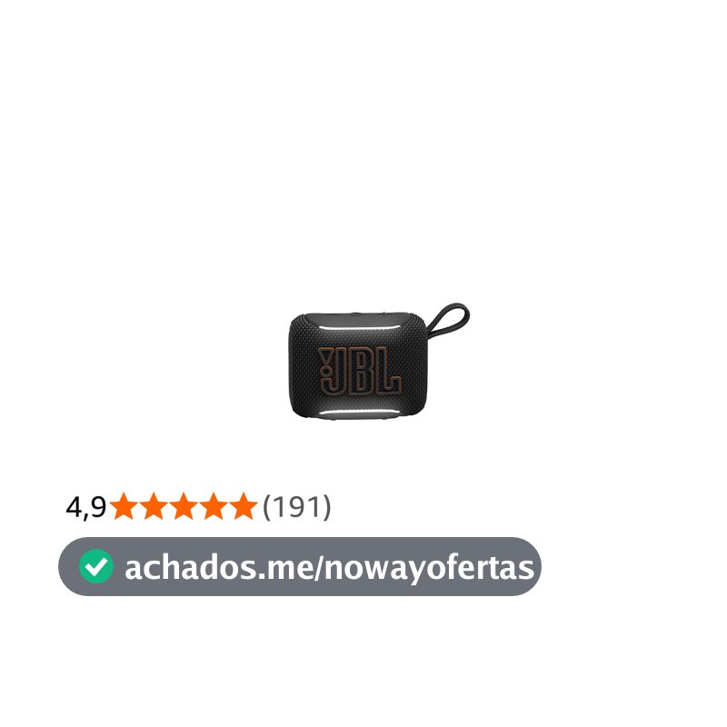 JBL Go 5 Caixa de Som Bluetooth Portátil à Prova d'Água Preta