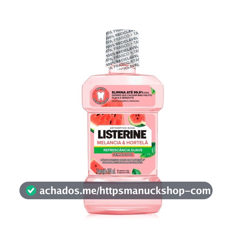 Enxaguante Bucal Listerine, Sem Álcool, Melancia e Hortelã, 250ml