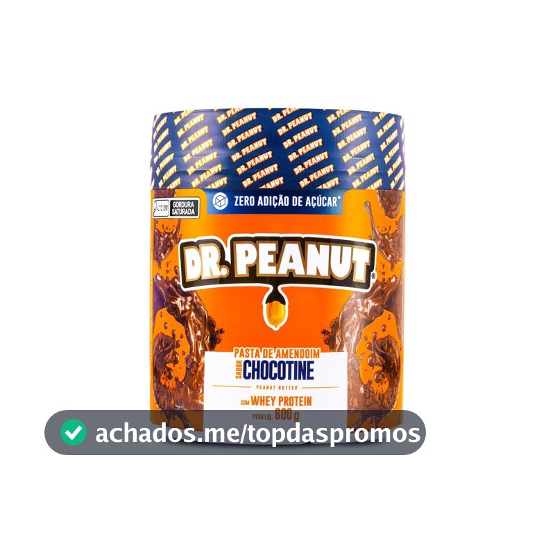 DR. Peanut Pasta de Amendoim Sabor Chocotine, Pote 600g