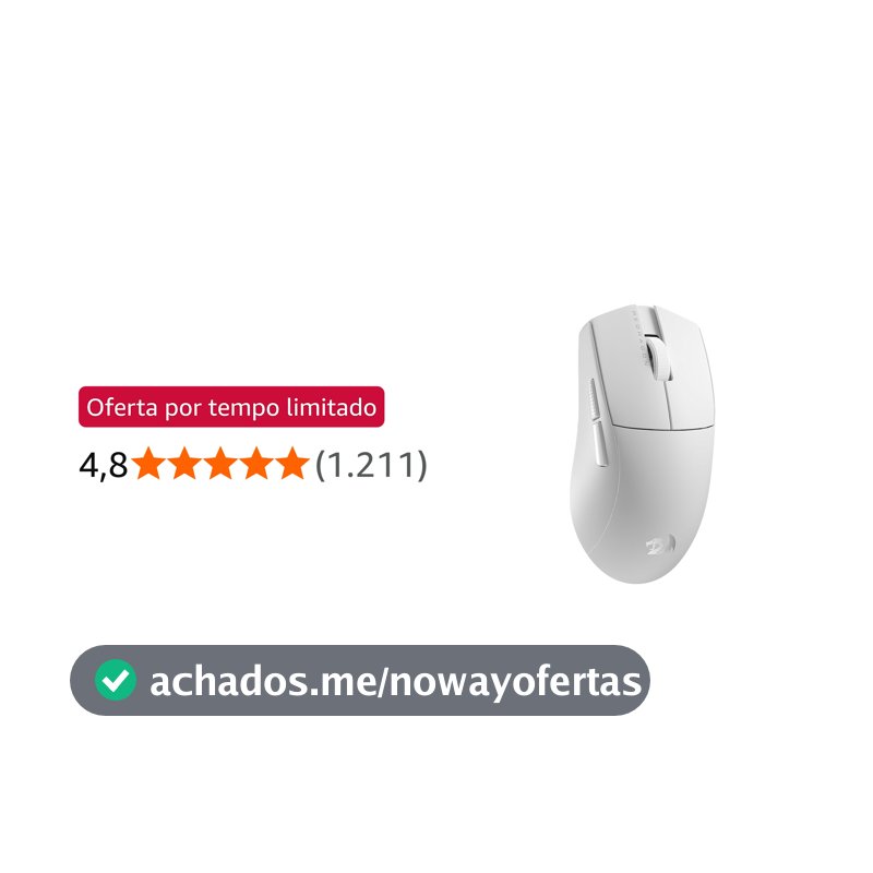 Mouse Gamer Redragon King Pro Branco Pixart PAW3395 26000DPI M916W-PRO-1K