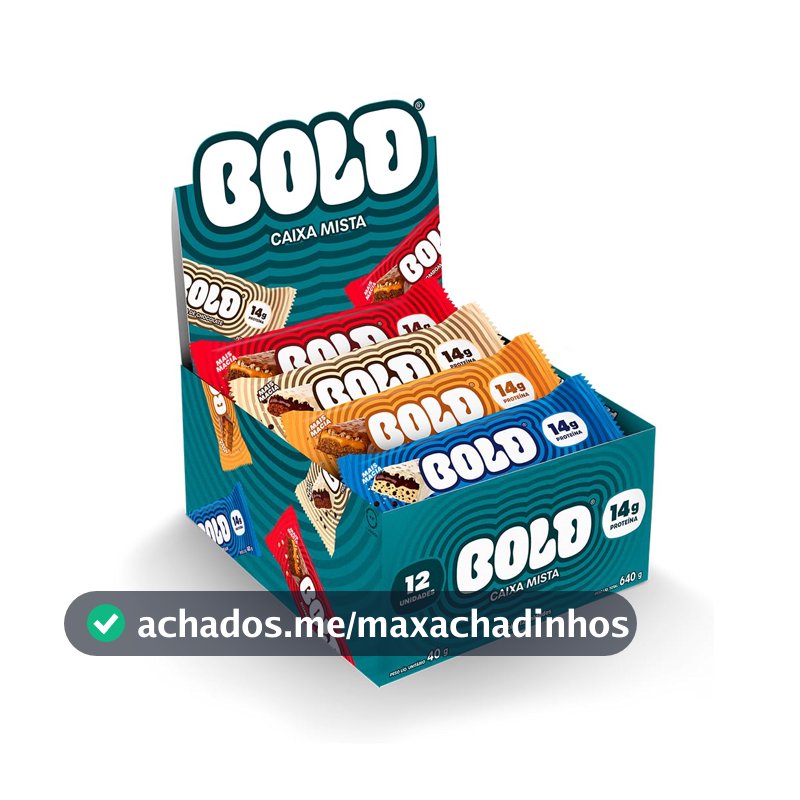 Bold Barra de Proteína Caixa Mista (12 Unid) 40G com 14g de Proteína