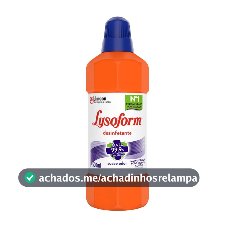 Lysoform Suave Odor Desinfetante Líquido Limpeza Pesada, 500ml