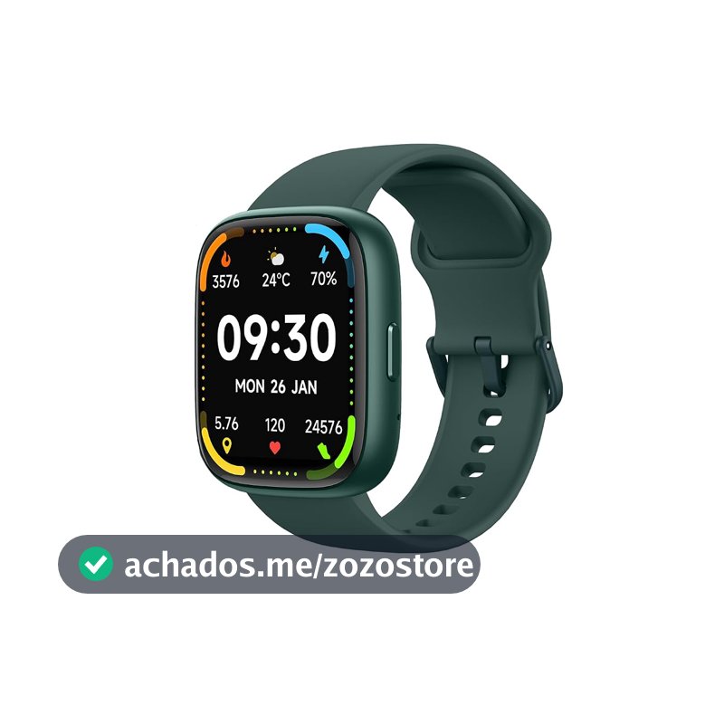 Bettdow SmartWatch, relogio smartwatch com Ecrã tátil e Alexa, à prova d'água IP68, relogio feminino e masculino, com 100+ modo esportivo e recebimento de notificações(verde)