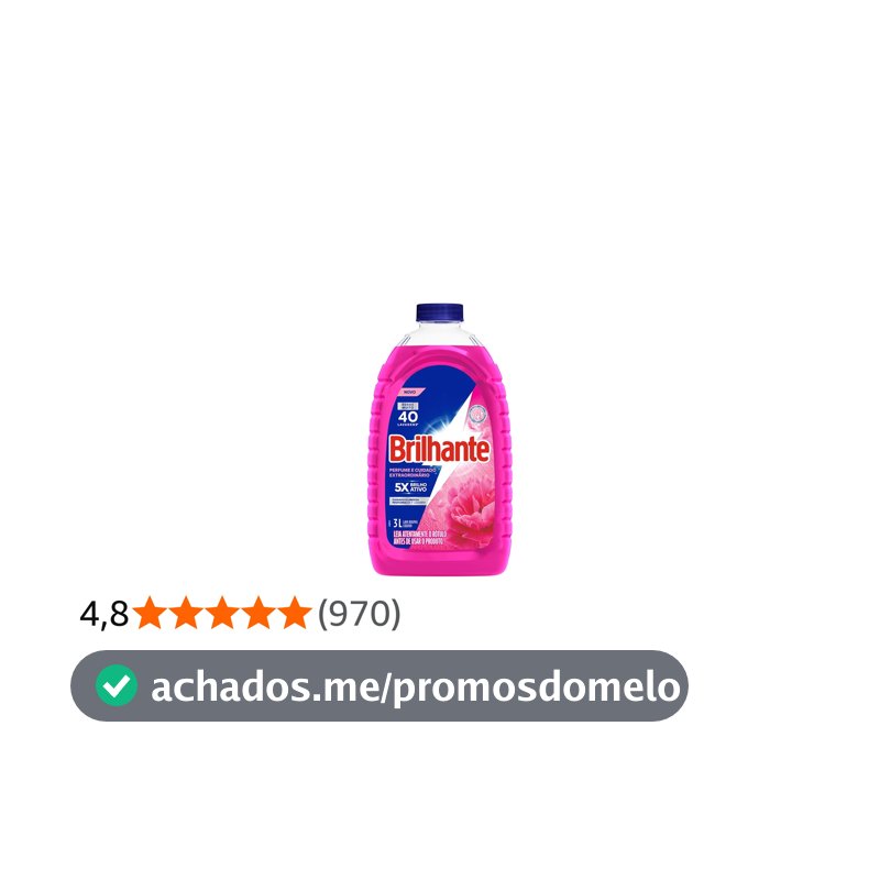Brilhante Sabão Líquido Perfume e Cuidado Extraordinário 3L