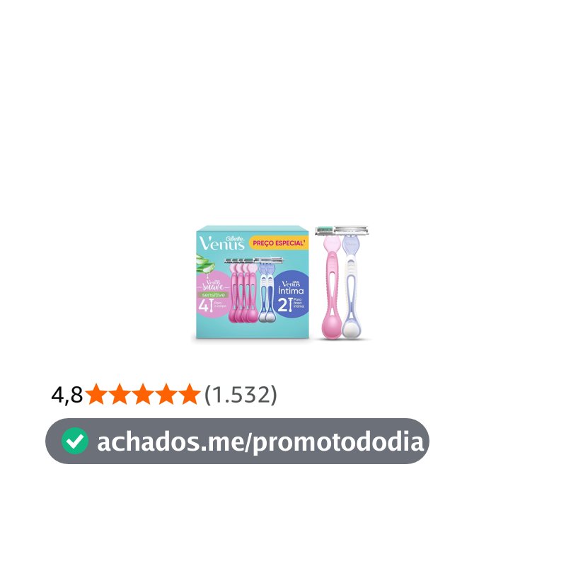 Kit Aparelho de Depilação Gillette Venus Suave 4Un + Venus Íntima 2Un