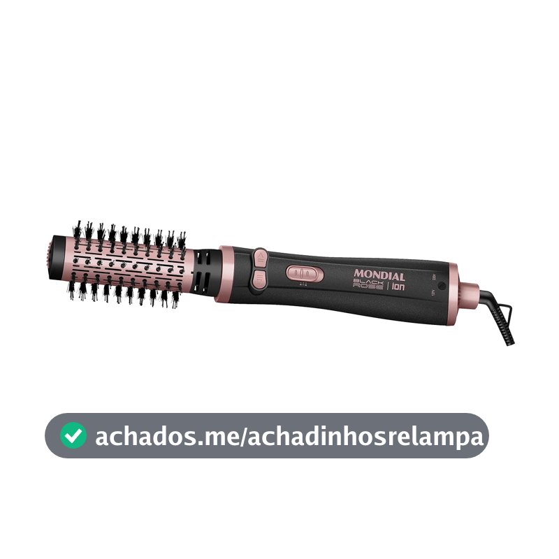 MONDIAL Escova Rotativa, Preto/Golden Rose, 1200W, Bivolt - ERB-01