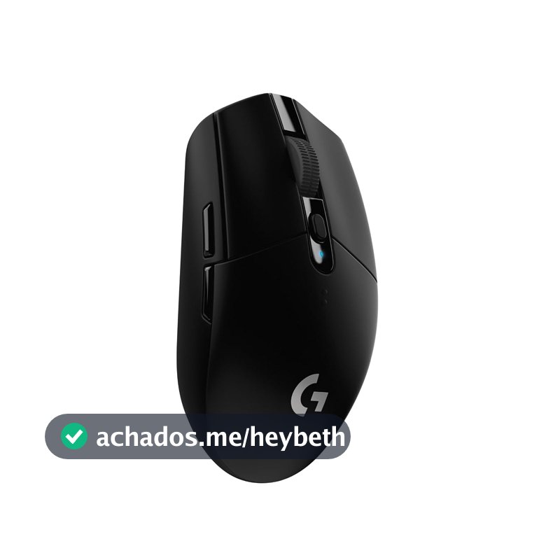 Mouse Gamer Sem Fio Logitech G305 LIGHTSPEED com 6 Botões Programáveis e Até 12.000 DPI - Preto