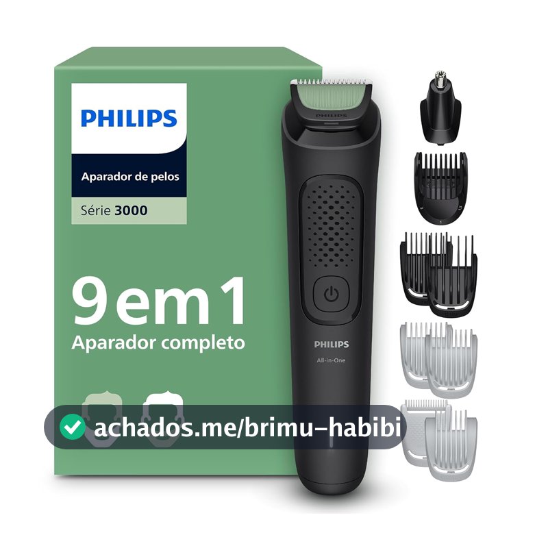 Philips Aparador e Barbeador Elétrico Série 3000 All-in-One 9 em 1
