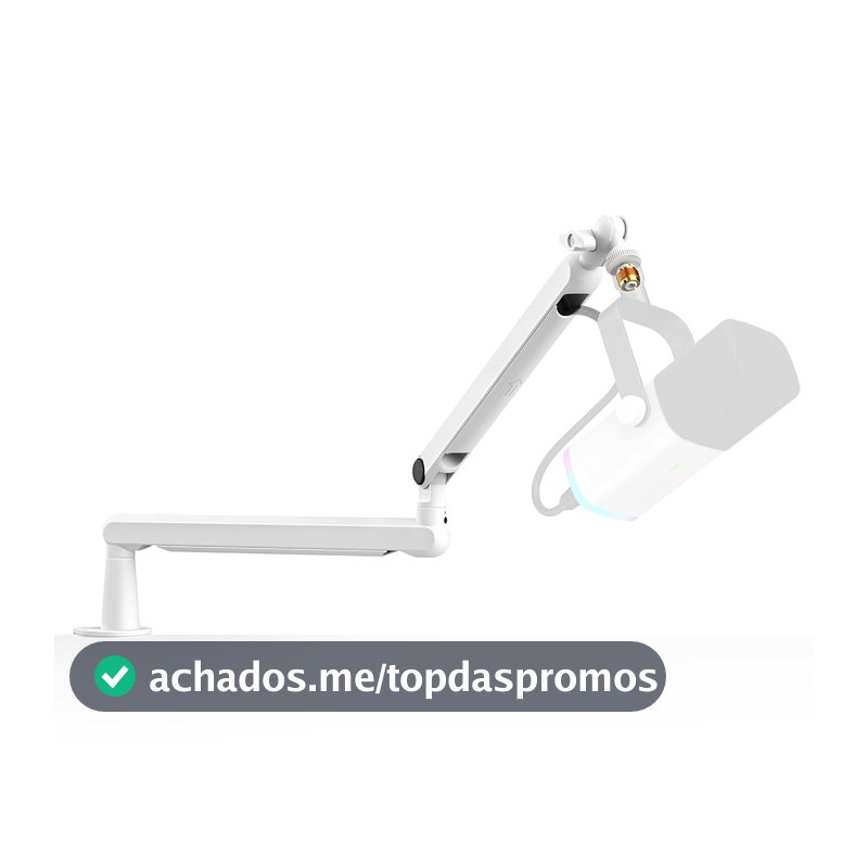 FIFINE BM88W Boom Arm Mic Stand de perfil baixo para gravação/streaming