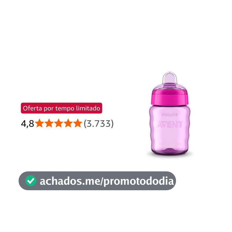 Copo Easy Sip c/Bico de Silicone 260ml Philips Avent - SCF553/03