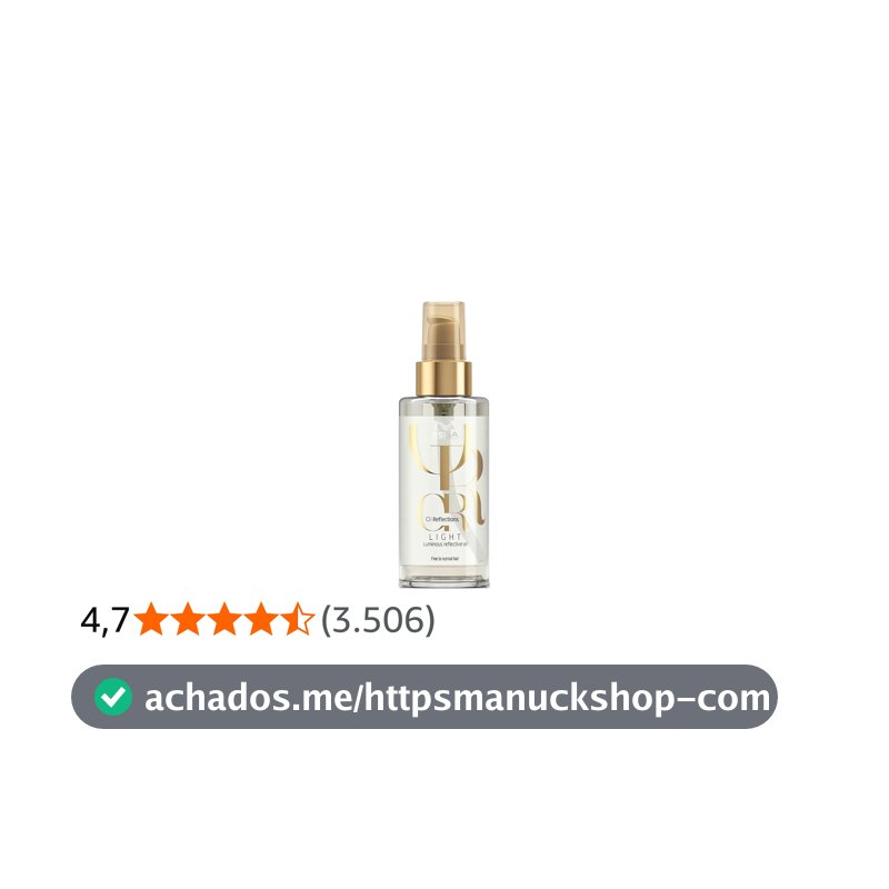 Wella Professionals Oil Reflections Light Óleo Capilar 100 ml (Packaging May Vary)