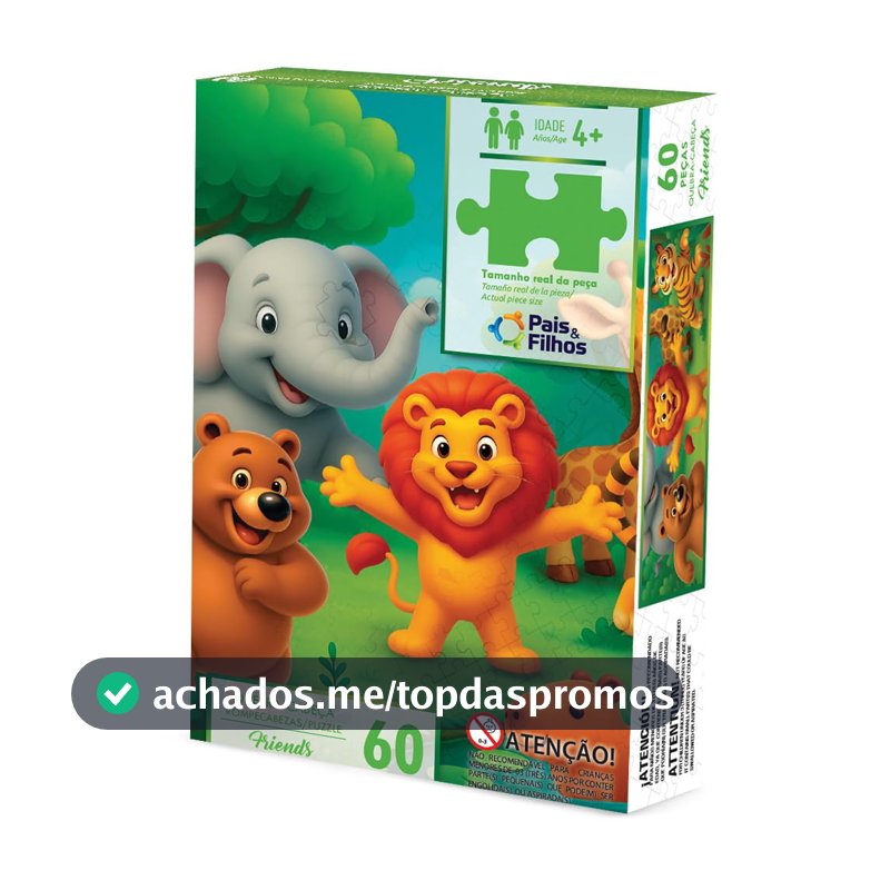 Pais & Filhos Quebra - Cabeça Friends - 60 Pçs, Sortidas