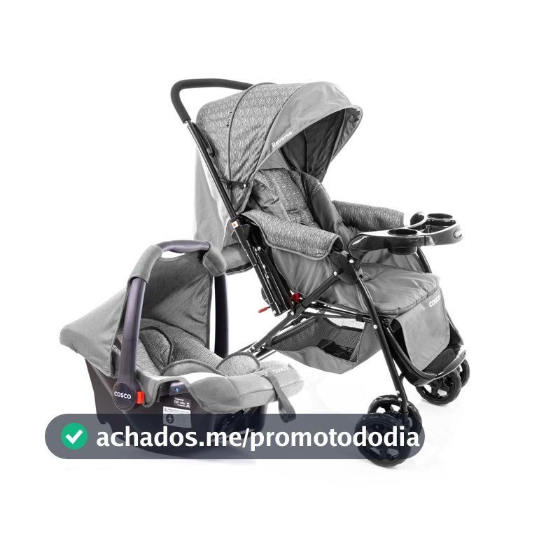 Cosco Kids, Travel System Reverse, Cinza Rajado