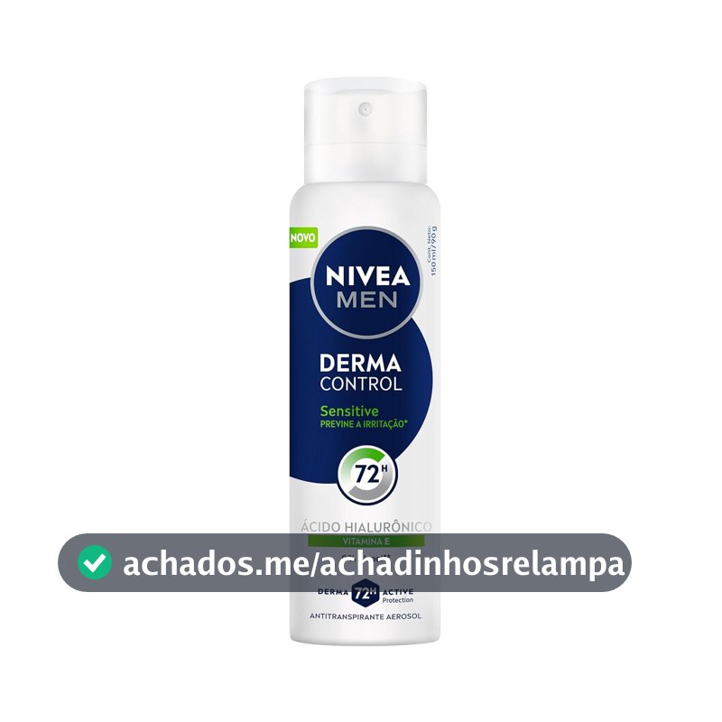 NIVEA MEN Desodorante Antitranspirante Aerossol Sensitive Protect 150ml - Proteção prolongada de 48h, peles sensíveis, com óleo de abacate e extrato de camomila, minimiza a irritação
