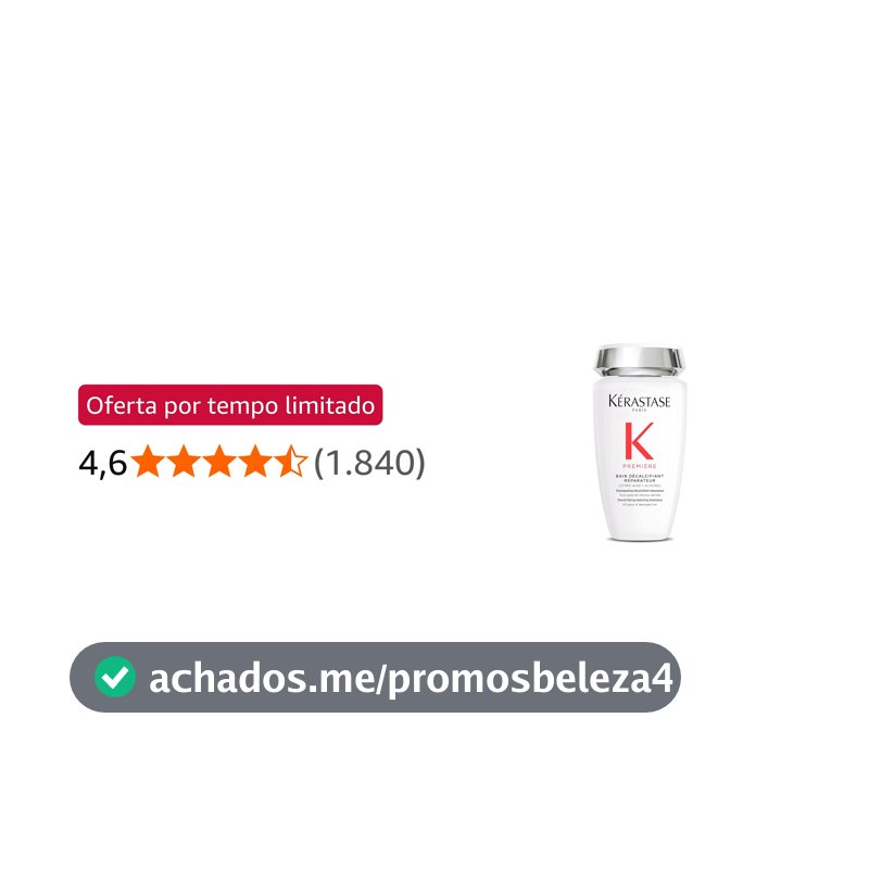 Kérastase Shampoo Première Bain Décalcifiant Réparateur, Todos os tipos de cabelos danificados, Reparador descalcificante, Neutraliza a quebra, Com Ácido cítrico e Glicina, 250ml