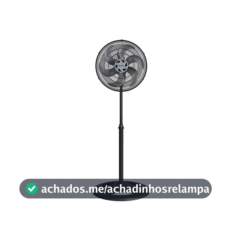 Ventilador de Coluna Oscilante Ventisol Turbo 6 Pás, Preto, 40cm, 220V