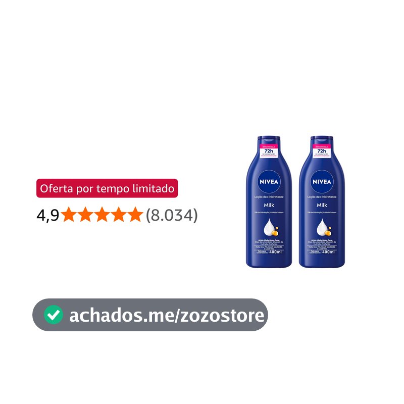 NIVEA Kit Loção Hidratante Milk Pele Seca a Extrasseca 400ml (2 unidades)