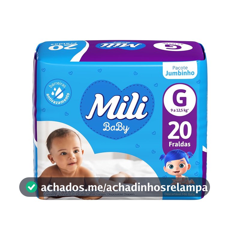 Mili Fralda Baby Jumbinho G - 20 Unidades