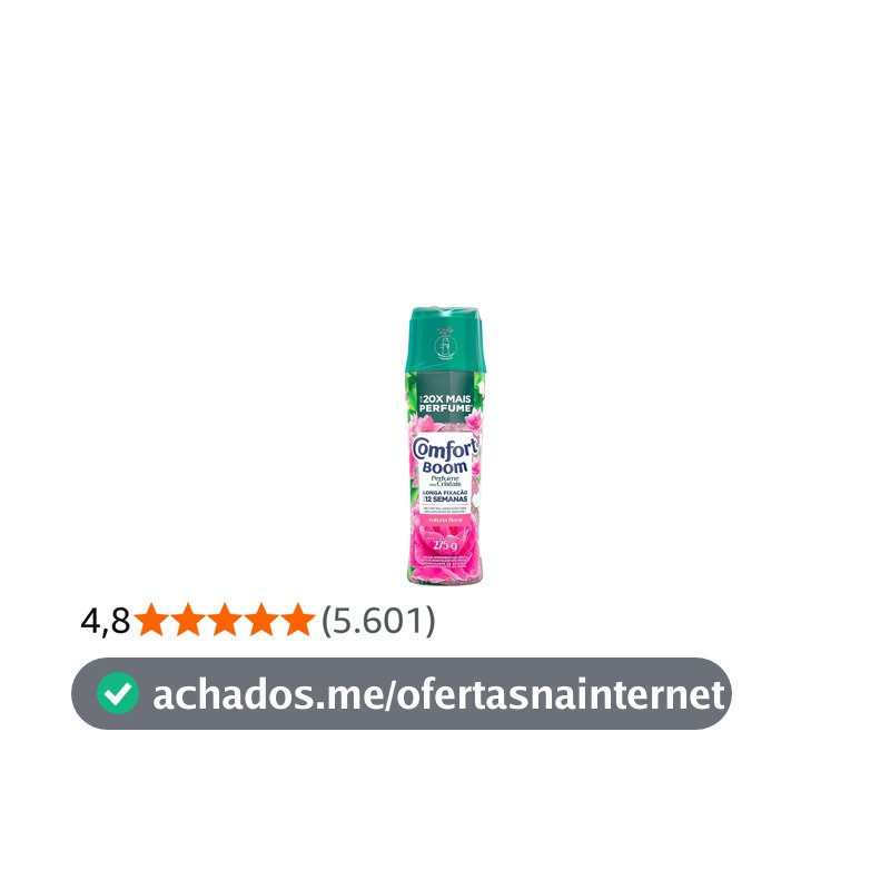 Comfort Boom Odorizador de Roupas Cristais de Perfume Euforia Floral 275gr