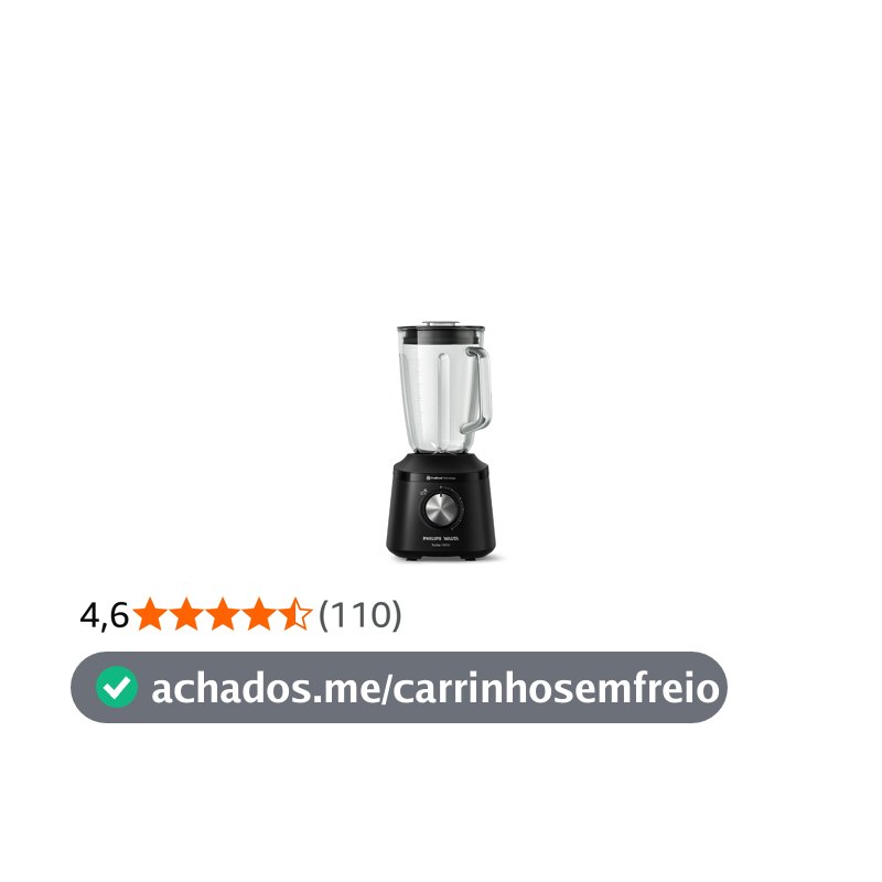 Philips Walita Liquidificador Série 3000 Turbo Jarra de Vidro 700W, 220V