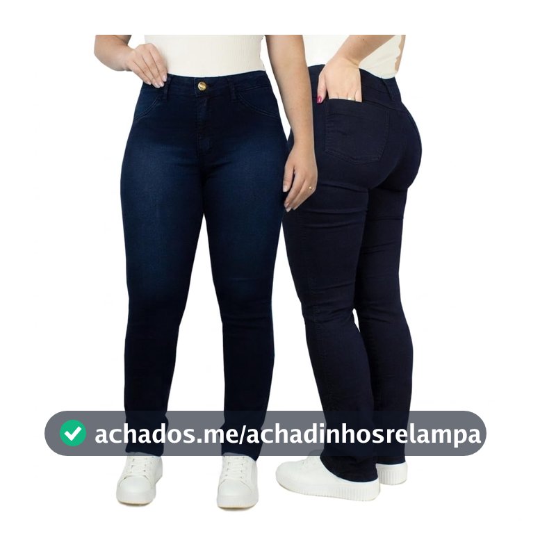 Kit 2 Calças Jeans Feminina Lycra