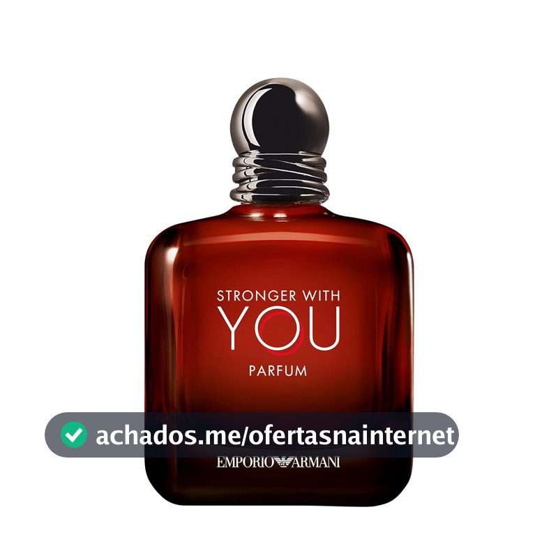 Armani Beauty, Stronger With You Parfum, Giorgio Armani Perfume Masculino, Fragrância Fougère Ambarada e Amadeirada com Notas de Baunilha Picante, Couro, Pimenta Rosa e Lavanda
