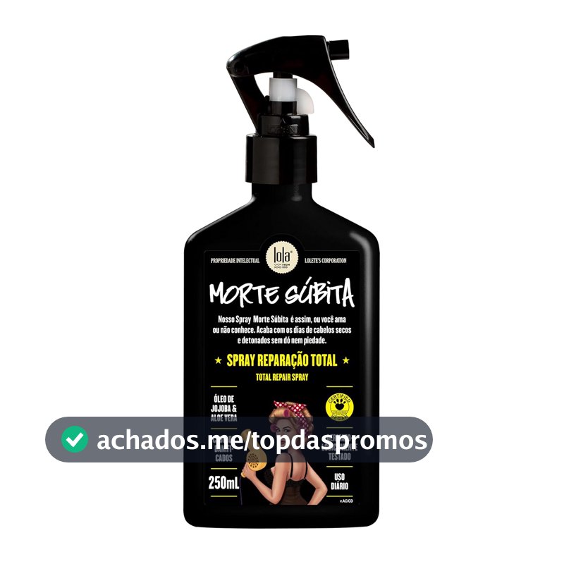 Spray Capilar Morte Súbita Lola Cosmetics, Reparação Total, 250ml