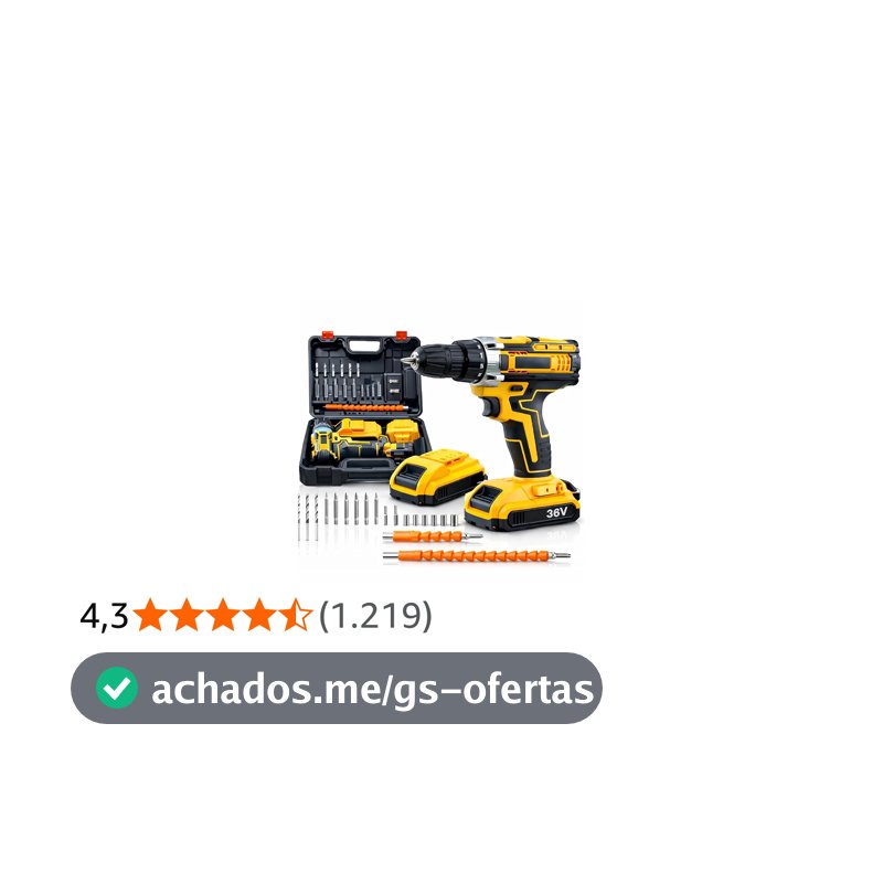 Furadeira e Parafusadeira Sem Fio 48V com 2 Baterias Recarregáveis, Maleta e Kit de Acessórios, Controle de Torque, Velocidade Variável e LED – Uso Doméstico e Profissional