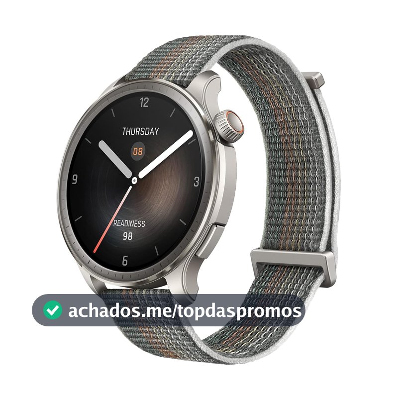 Relógio Inteligente Amazfit Balance 46mm A2287 ZEPP FOLOW Composição Corporal, GPS, Step Tracking, Alexa Built-In, Chamada Bluetooth, Duração da Bateria de 14 Dias (Gray)