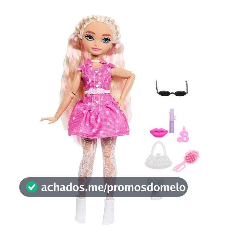 Boneca Barbie Dream Besties Malibu com Vestido Rosa Mattel., multicolorido
